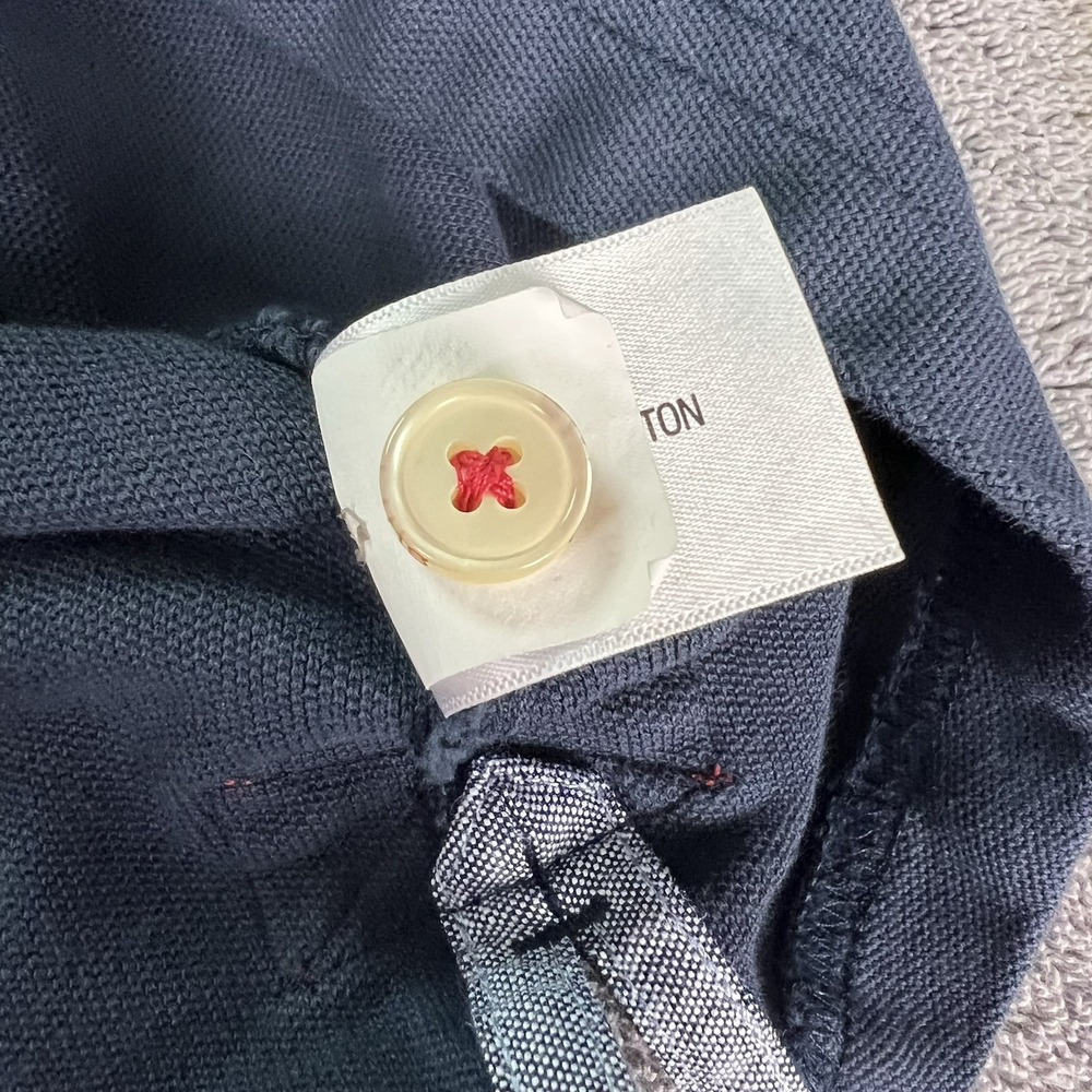 ORVIS Polo Shirt Mens XL Navy Blue Heavyweight Cotton American Flag Badge Preppy - Picture 11 of 13